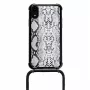 Lookabe Necklace Snake Edition capa de telemóvel para iPhone XR, prateado/preto