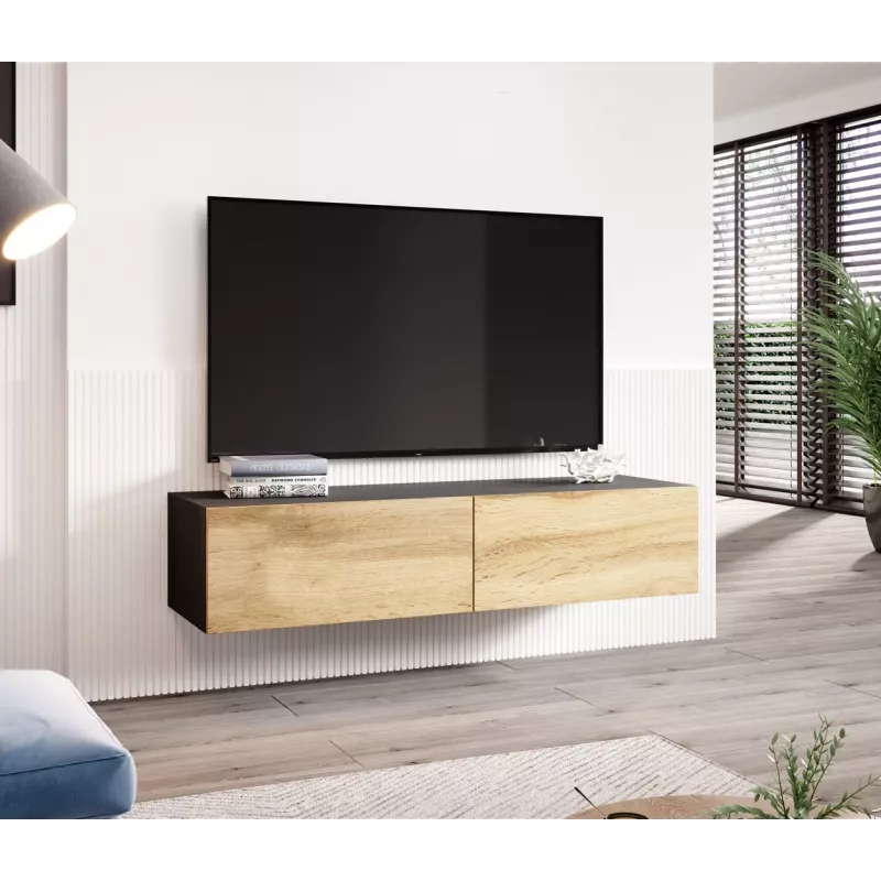 Suporte de TV para cama VIGO 140 30/140/40 preto/carvalho wotan