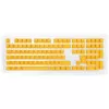Conjunto de teclas Ducky DKSA109-DEPDYDYYWO1 amarelo PBT Double-Shot layout DE 109 teclas
