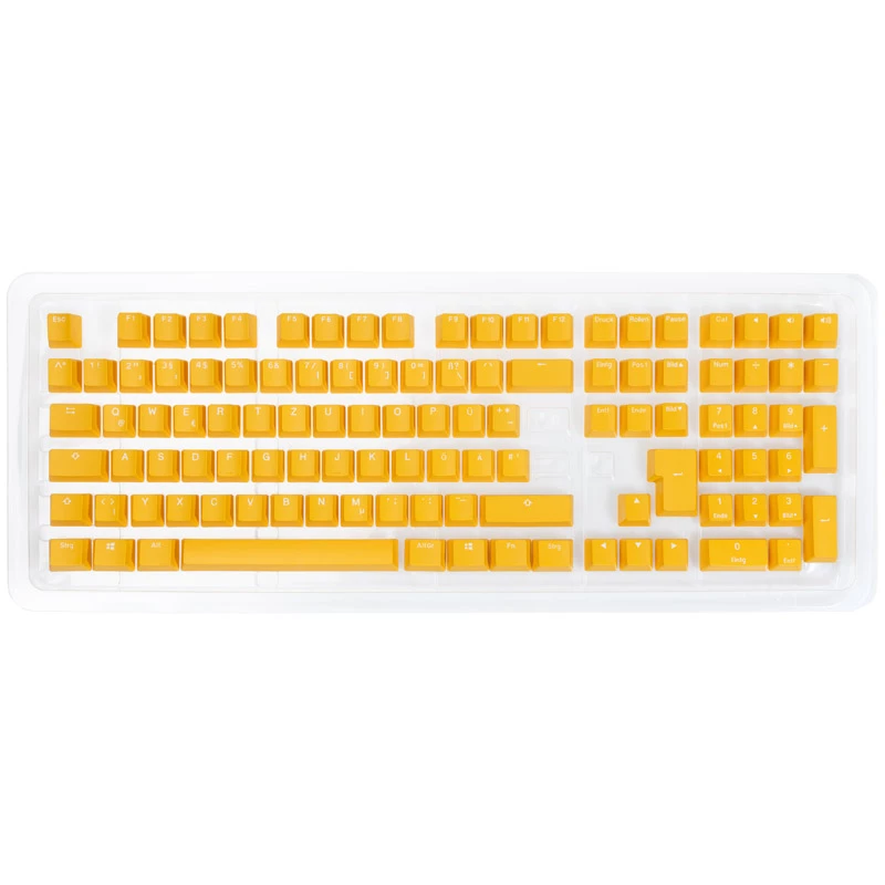Conjunto de teclas Ducky DKSA109-DEPDYDYYWO1 amarelo PBT Double-Shot layout DE 109 teclas