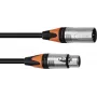 Cabo XLR PSSO 3 pinos, 3 m, preto, conector Neutrik