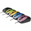 Rato com fio USB, 4 botões, ótico, simétrico, azul
