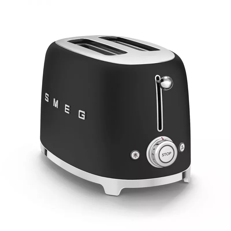 Torradeira Smeg 50's Style TSF01BLMEU 2 fatias preto aço inoxidável