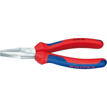 Alicate de bico chato Knipex DIN ISO 5745 comprimento total 160mm, cromado, punhos multicomponente