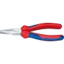 Alicate de bico chato Knipex DIN ISO 5745 comprimento total 160mm, cromado, punhos multicomponente