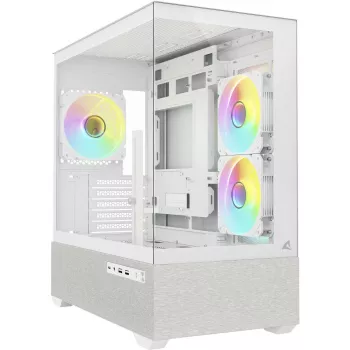 Caixa Sharkoon MK7 ARGB mATX 2x vidro branca