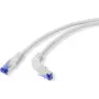 Renkforce cabo de ligação RJ45 RJ45 CAT 6a S/FTP 10,00 m cinzento curvado 90° para baixo (RF-4892538)