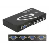 Switch VGA DeLock 4 portas manual bidirecional - comutador de ecrã - 4 x VGA - Desktop (87635)