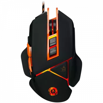 Rato CANYON Hazard GM-6 LED com fios preto laranja