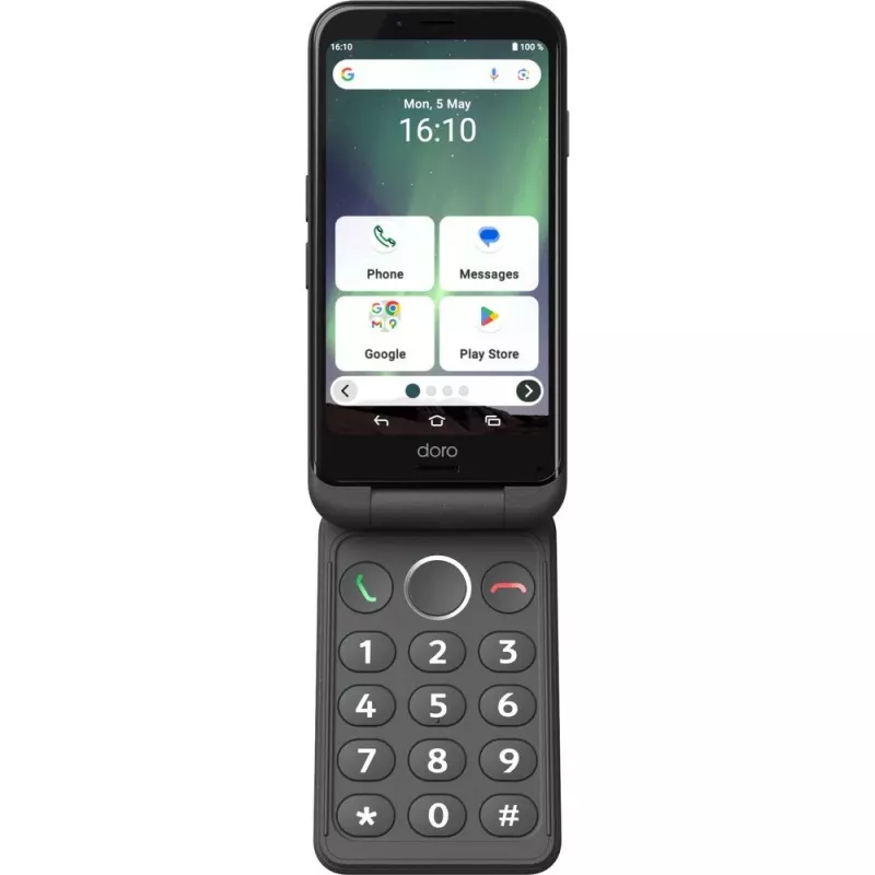 Doro Aurora A20 smartphone para seniores, 4,5 polegadas, 64GB, Graphite