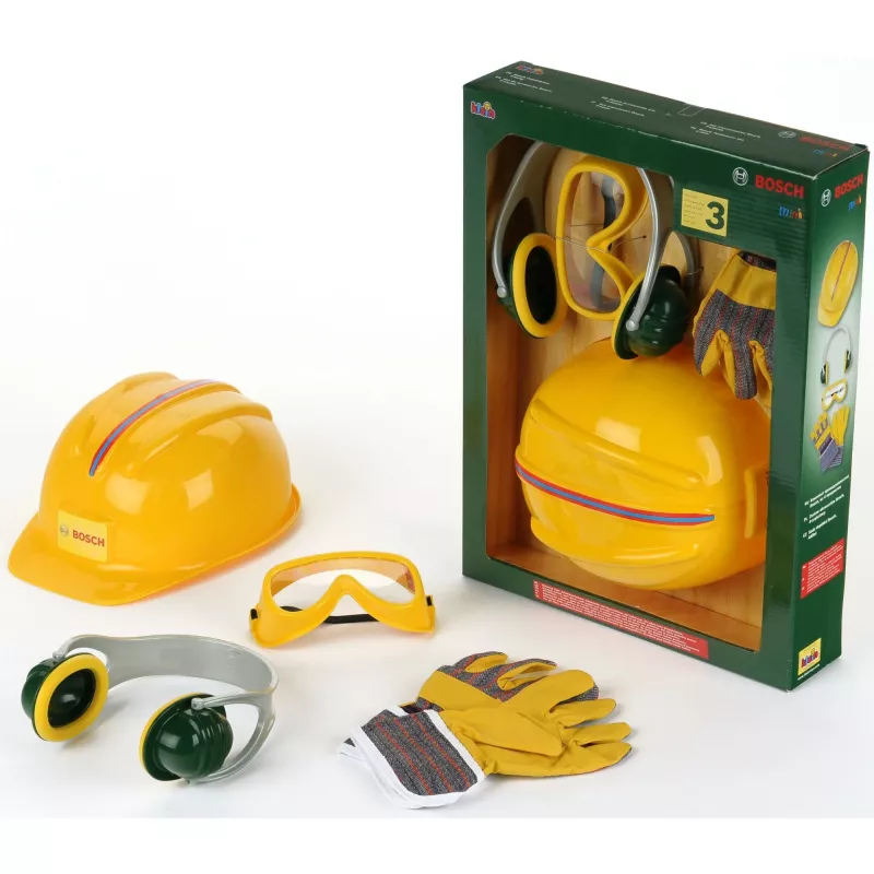 Theo Klein Bosch conjunto de acessórios B 4 peças com capacete e luvas para crianças a partir de 3 anos