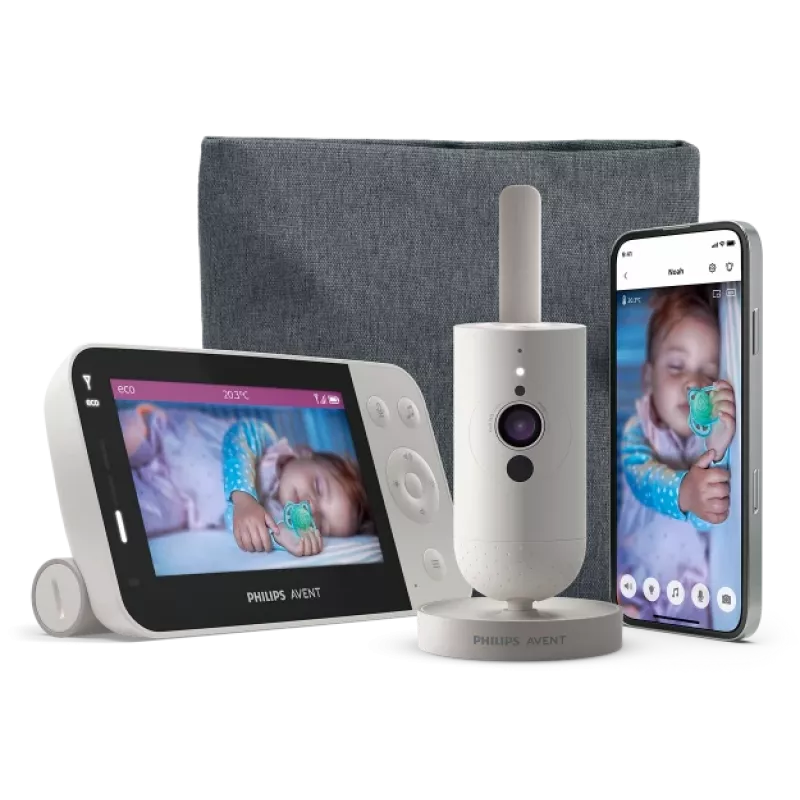 Philips AVENT SCD953/26 Intercomunicador de vídeo para bebé 400 m Wi-Fi cinzento, branco