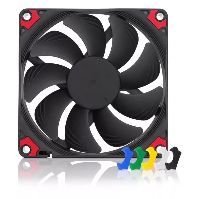 Noctua NF-A9x14 HS-PWM chromax.black.swap ventoinha slim para caixa de 92 mm, 92x92x14 mm, PWM, 600–2500 RPM, 57,5 m³/h, 23,6 dB, rolamento SSO, preta