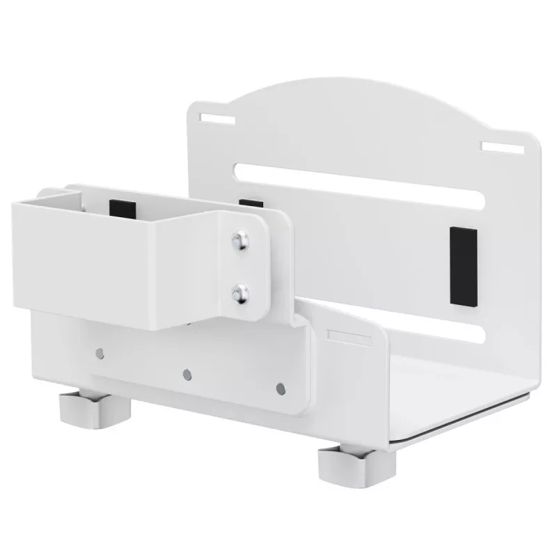 Suporte para CPU MACLEAN MC-116W, design ajustável em altura e orientável para montagem sob a secretária