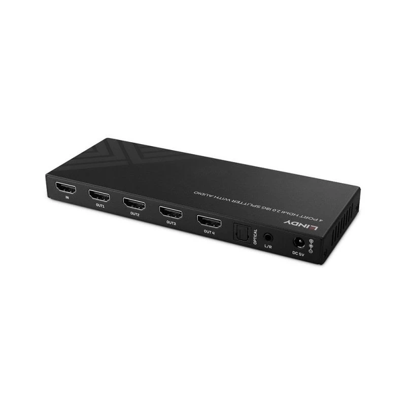 Lindy 38535 splitter HDMI 8K60 de 4 portas com áudio