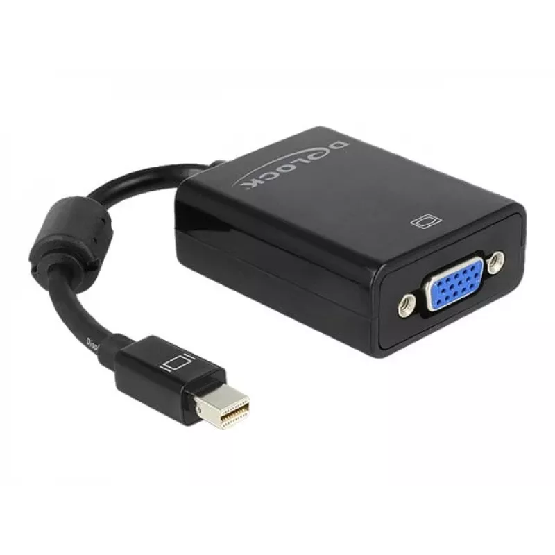 Adaptador de cabo de vídeo DeLOCK 65256 Mini DisplayPort para VGA