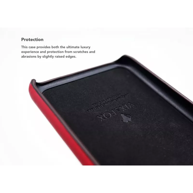Capa traseira com compartimento para cartões VixFox para Samsung S9 — capa protetora vermelho rubi com compartimento para cartões