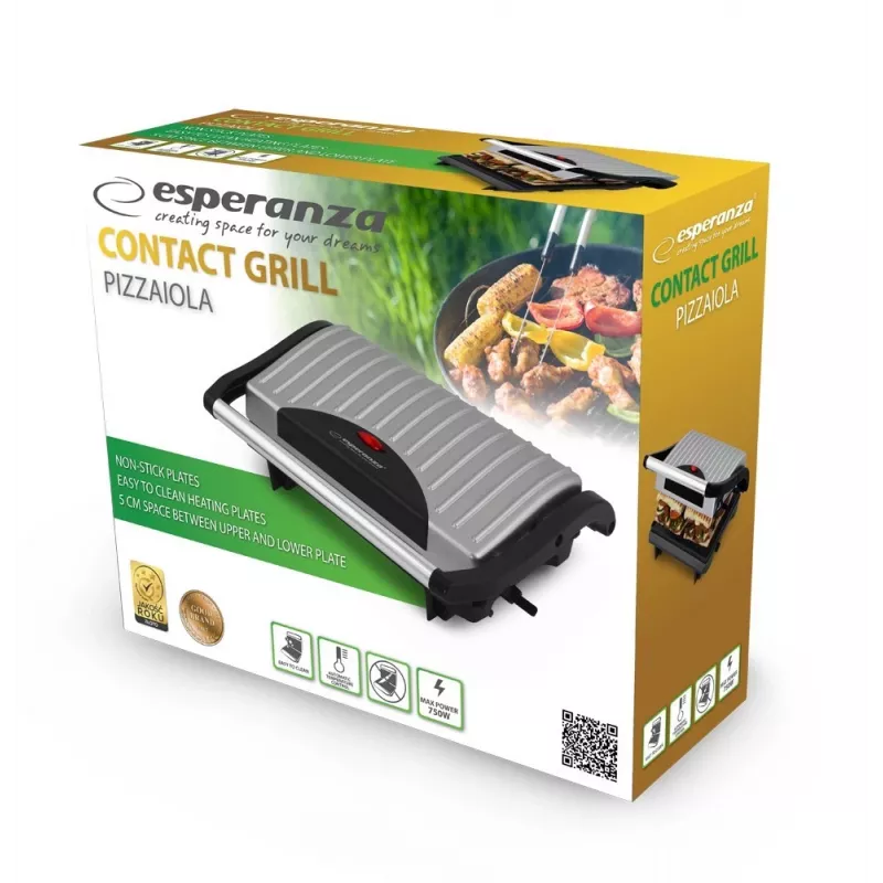 Esperanza Ekg005 Grelhador elétrico de contacto Pizzaiola Ekg005