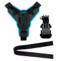 Suporte de queixo para capacete de mota Telesin GP-HBM-MT7 J-Hook para câmaras de ação