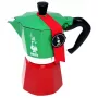Bialetti Moka Express Italia 6TZ (300 ml) vermelho-verde
