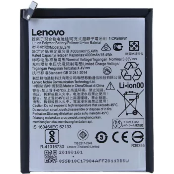 Lenovo - Bateria de iões de lítio-polímero - BL-270 - K6 Plus - 4000mAh (BL-270)