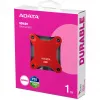 SSD externo ADATA SD620 1 TB, portátil USB 3.2 Gen 2 (Micro-USB B), velocidade de leitura 520 MB/s, velocidade de escrita 460 MB/s, resistente a choques, Vermelho