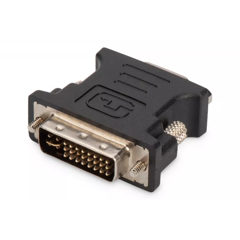 Adaptador DVI Assmann. DVI(24+5) - HD15 M/F. DVI-I Dual-Link. preto (AK-320504-000-S)