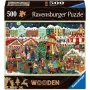 Puzzle Ravensburger Wooden Puzzle Christmas Market — 500 peças, puzzle de madeira