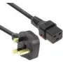 Cabo de alimentação ACT ficha Reino Unido – C19 IEC Lock preto 2 m PC1214 230 V 16 A