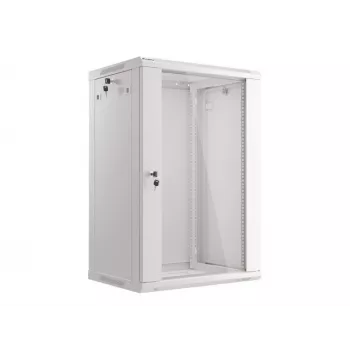 Armário de instalação de parede Lanberg 19'' 18U 600x450mm cinzento (porta lisa)