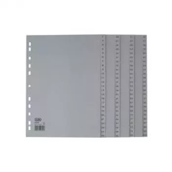 ELBA Separador A4 1-100 PP Cinzento 100 separadores - Material de escritório