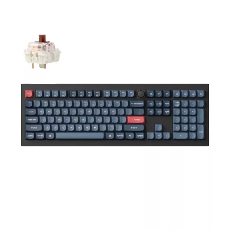Teclado sem fios V6 MAX/CARBON preto V6M-D3 Keychron