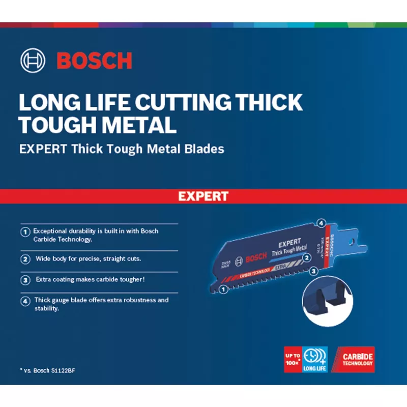 Bosch Expert 2 608 900 364 lâmina de serra de recortar/serra sabre/serra sabre carboneto 1 unid.