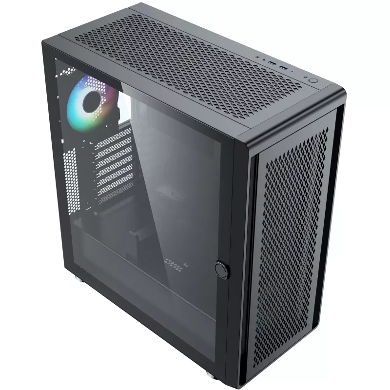 Caixa de PC Silentware Air 100 preto — caixa mid-tower compatível com ATX, preto