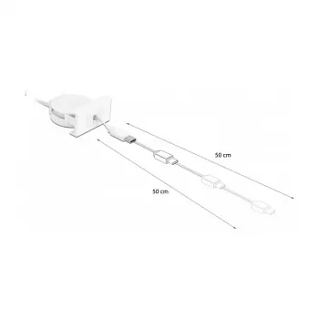 Cabo enrolável DeLOCK Easy 45 USB 2.0 Type-A para Type-C 0,62 m