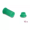 DeLOCK 60673 cobertura antipoeira DL4, silicone, de 2 peças, verde, 10 unidades