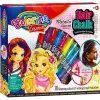 Conjunto de giz de cabelo Colorino 68635PTR – 10 cores mix, lápis temporários para pintar o cabelo