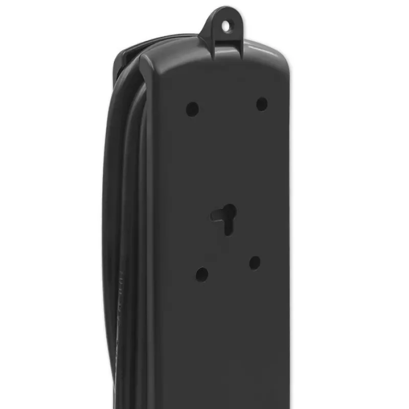 Proteção contra sobretensões Qoltec 50112 preto 6 tomadas AC 230V 3m