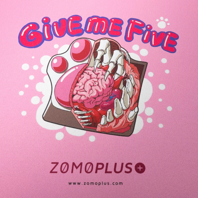 Tapete de rato gaming ZOMOPLUS Give Me Five, 500x420mm - rosa