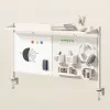 Divisória de secretária ergo office ER-301 W – proteção visual em aço com 1116 mm de largura com quadro magnético, branco, carga máx. 10 kg