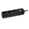Extensão elétrica LogiLink LPS206B 1,4 m 3 tomadas AC preta