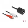 Cabo de áudio DeLOCK 87857 2 x RCA RJ-45 preto vermelho branco