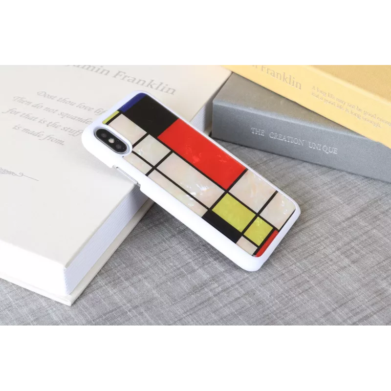 iKins Mondrian capa para iPhone XS/X, branca, K1624H