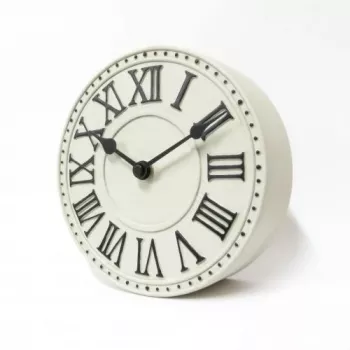 Relógio de parede NeXtime 5187wi London Table, Ø16 cm, branco/preto+B32