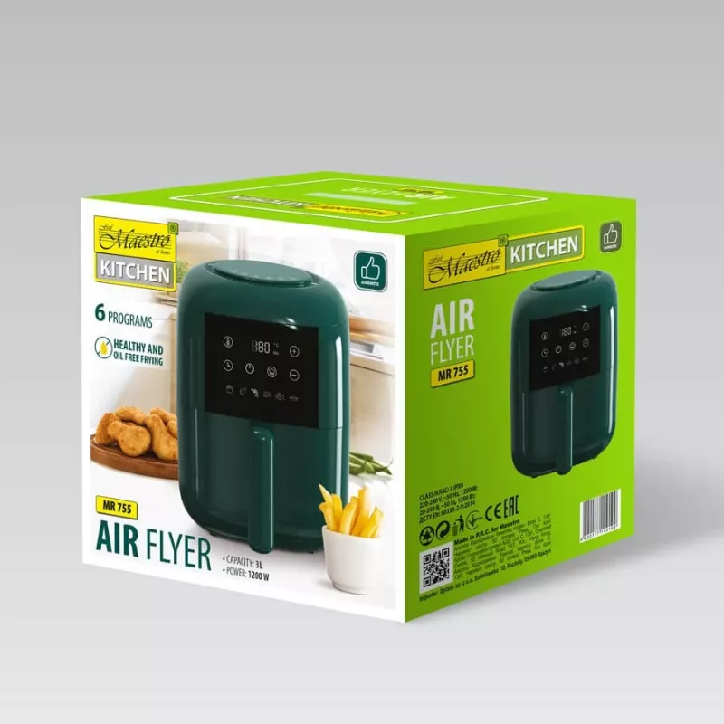 Fritadeira de ar quente Feel-Maestro MR-755 3 L 1200 W verde