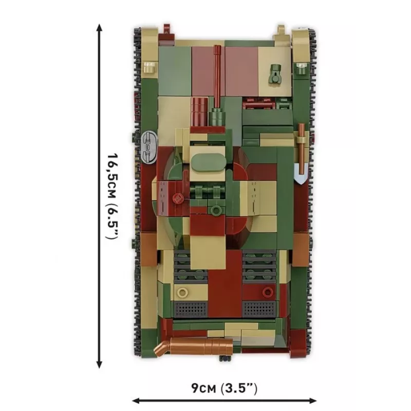 Blocos de construção Cobi Carro de combate ligeiro 7TP modelo, 669 peças, COBI-2661