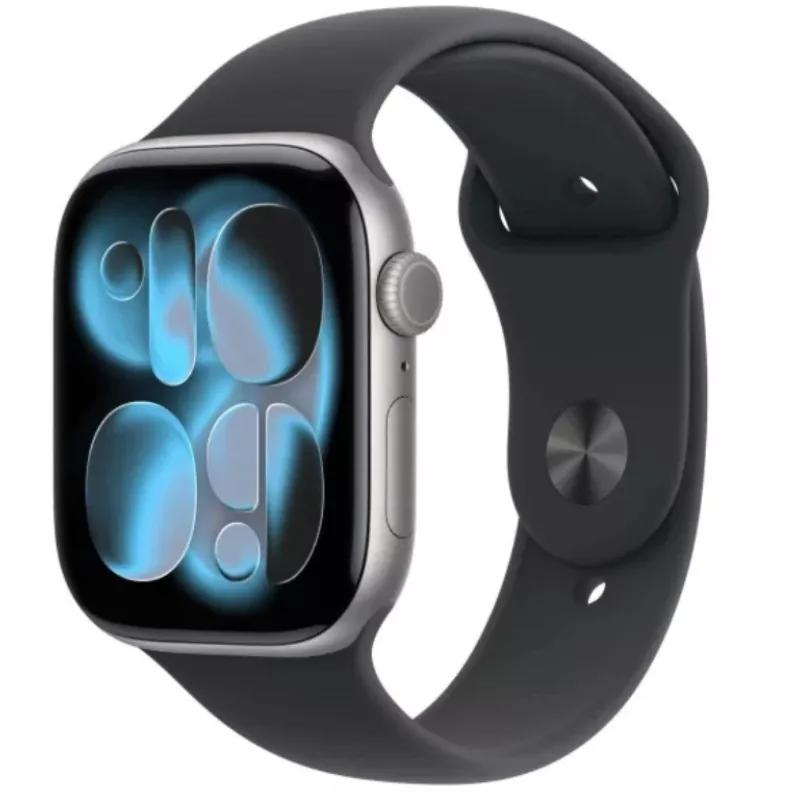 Apple Watch Series 11 GPS + Cellular 42mm Caixa de alumínio cinzento sideral com bracelete desportiva preta - M/L