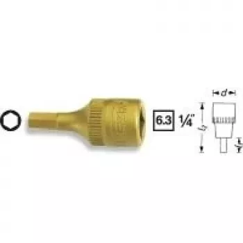 Hazet Chave de fendas de encaixe sextavado interior 6,3 mm (1/4) 8501-2.5 comprimento 28 mm (8501-2.5)