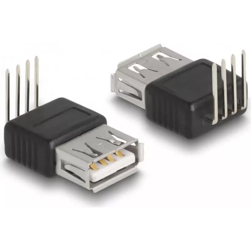 Adaptador DeLOCK USB 2.0 conector fêmea Type-A para 4 pinos 90° angular
