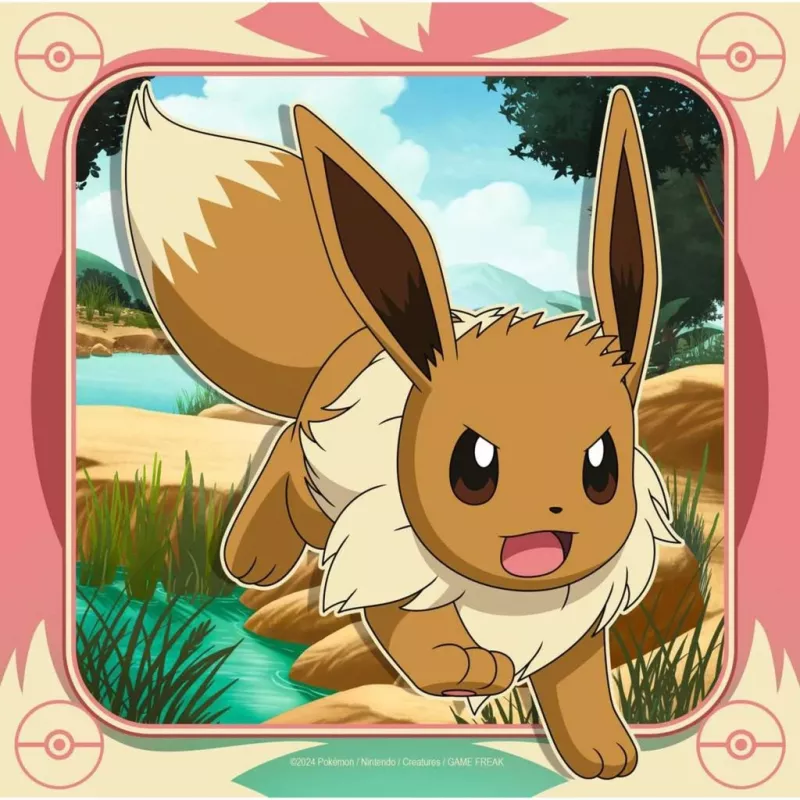Puzzle Ravensburger Pikachu, Charizard e Eevee — 147 peças, a partir dos 5 anos, 210 × ? mm